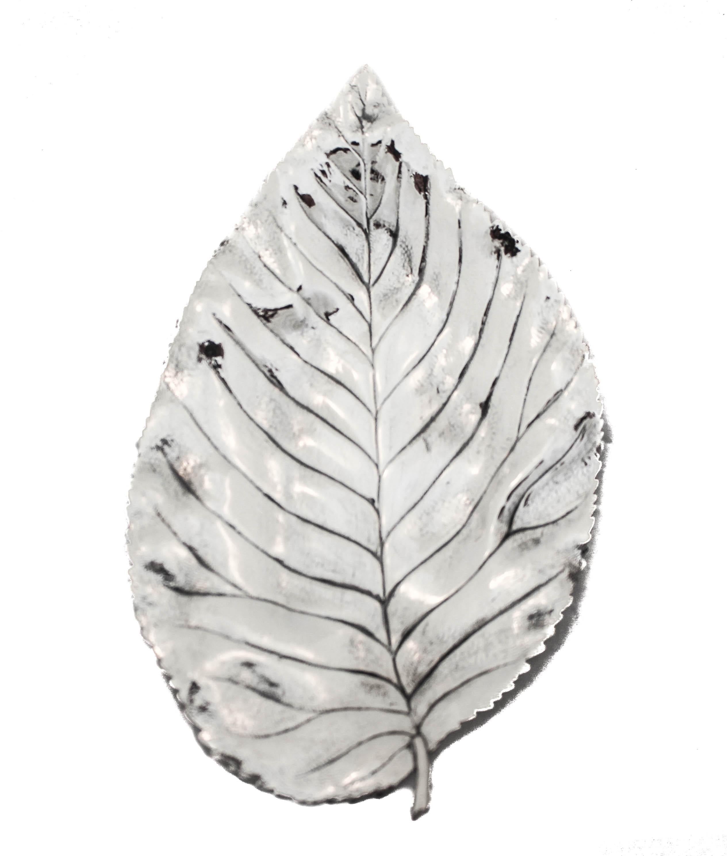 American Set of Three Sterling Silver Leaves For Sale