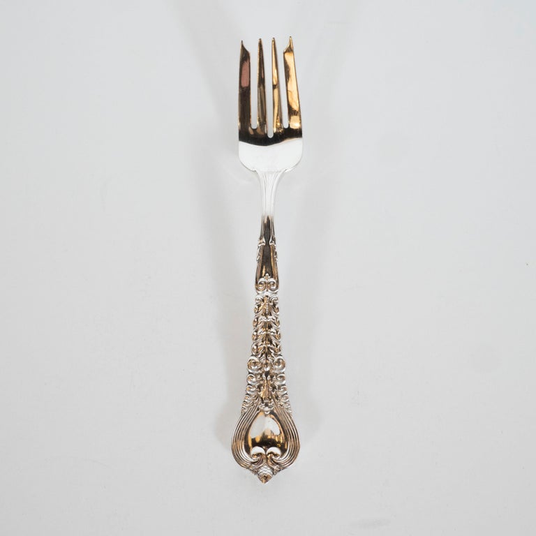 Set of Three Sterling Silver Small Serving Forks by Tiffany and Co. at