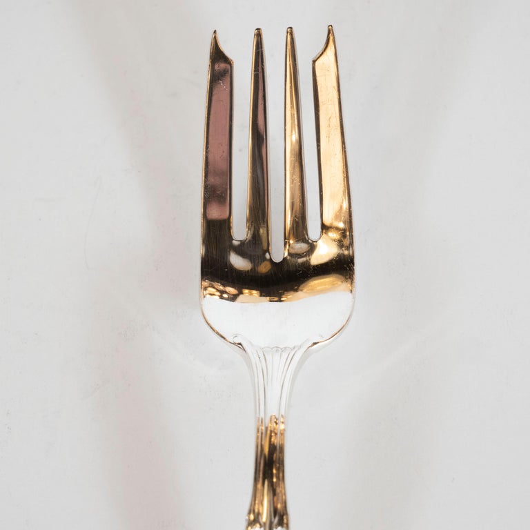 Set of Three Sterling Silver Small Serving Forks by Tiffany and Co. at