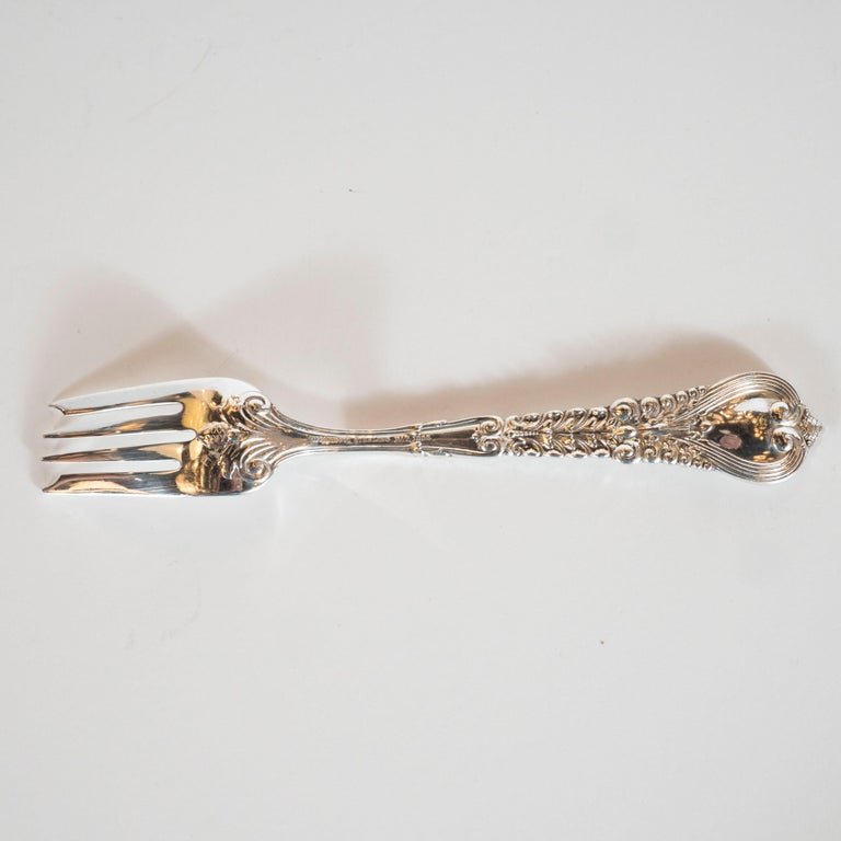 Set of Three Sterling Silver Small Serving Forks by Tiffany and Co. at