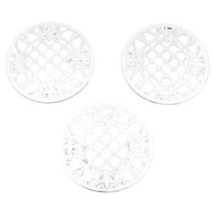 Set of Three Sterling Silver Trivets