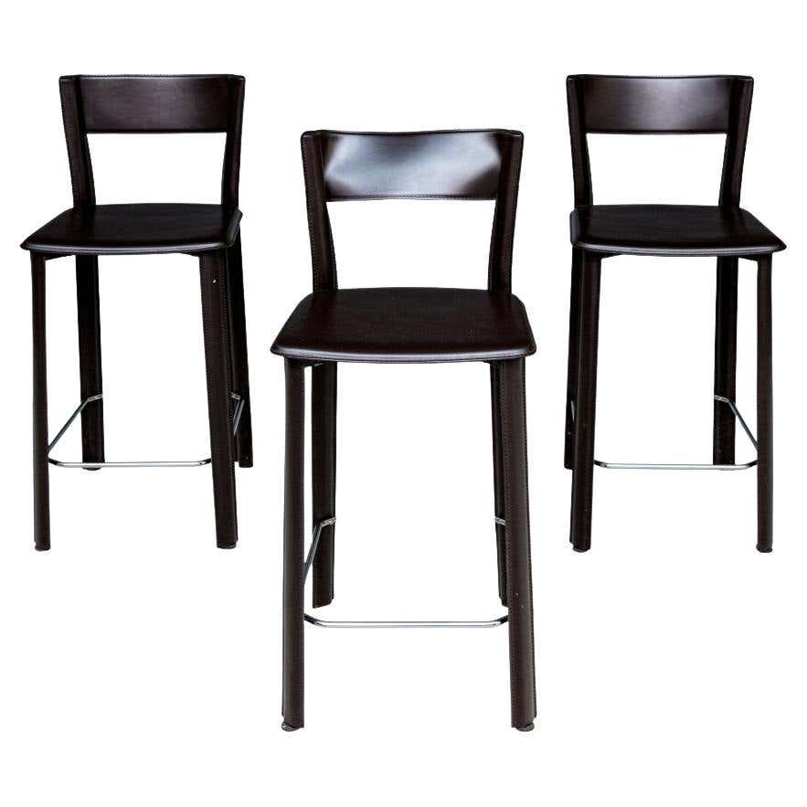 Set Of 4 Knoll Bertoia Polished Chrome Bar Stools For Sale at 1stDibs