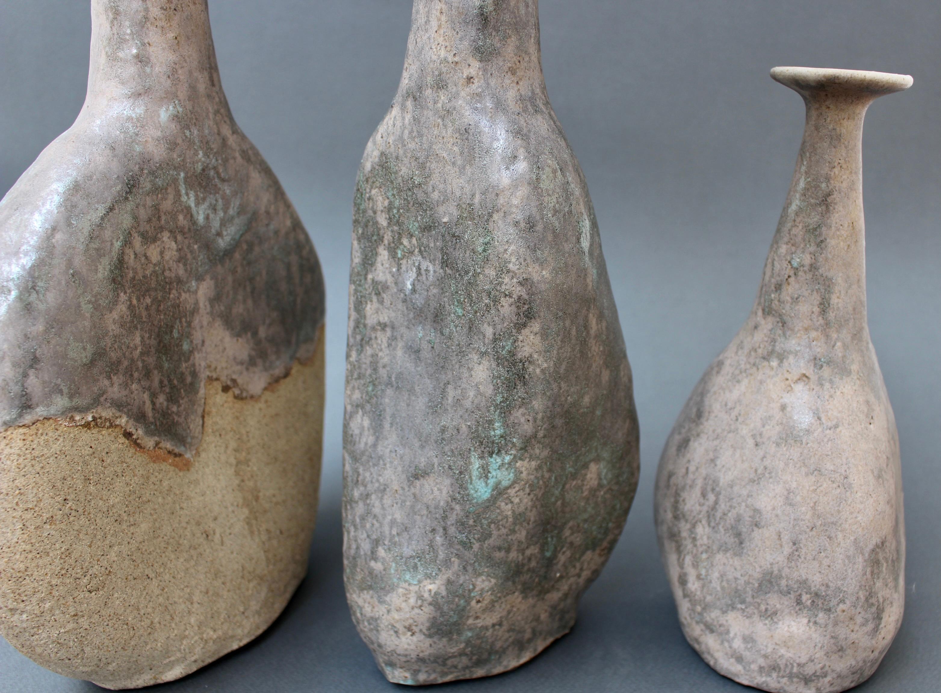 Set of Three Stoneware Vases by Bruno Gambone 'circa 1980s' For Sale 4