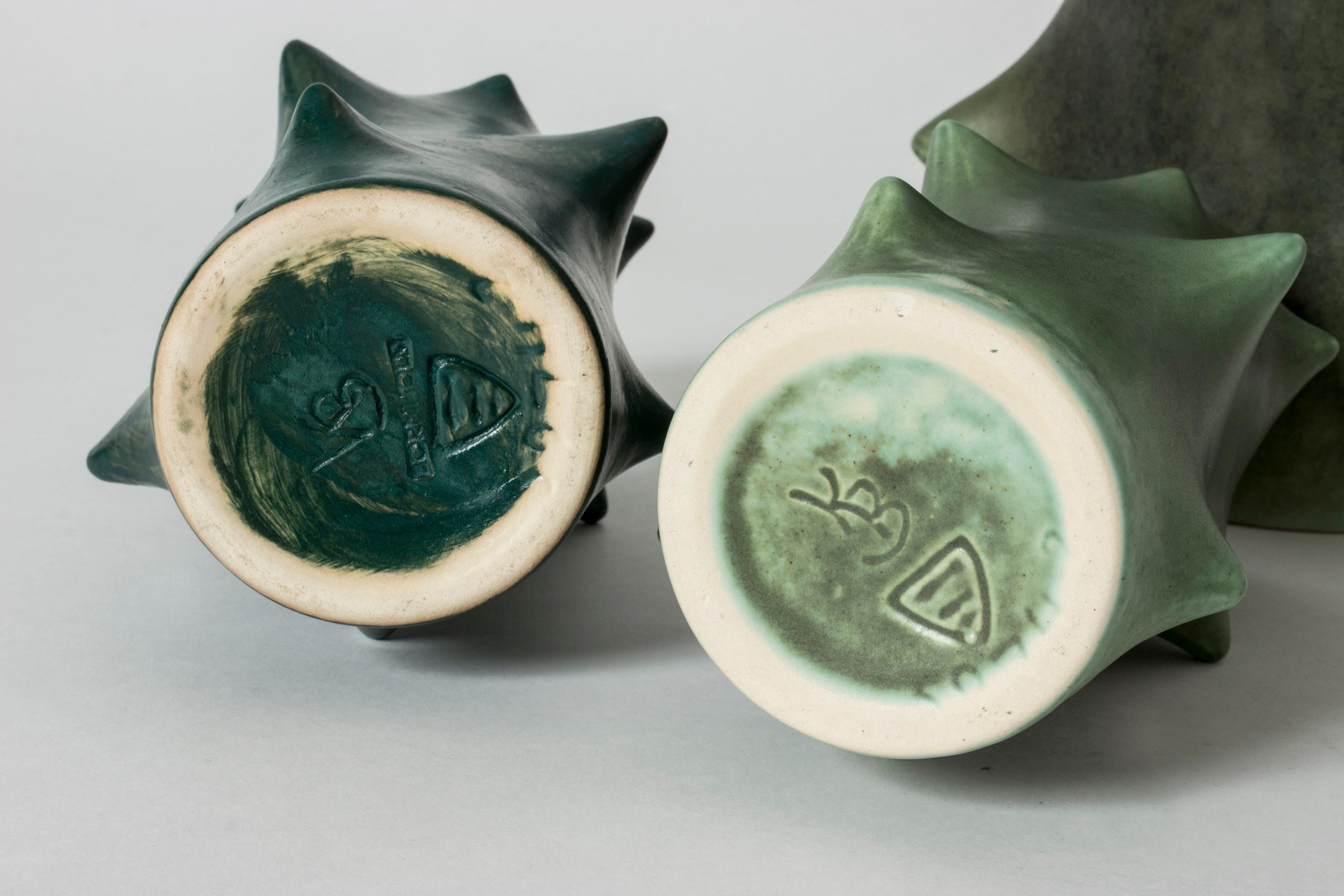 Set of Three Stoneware Vases by Knud Basse 2