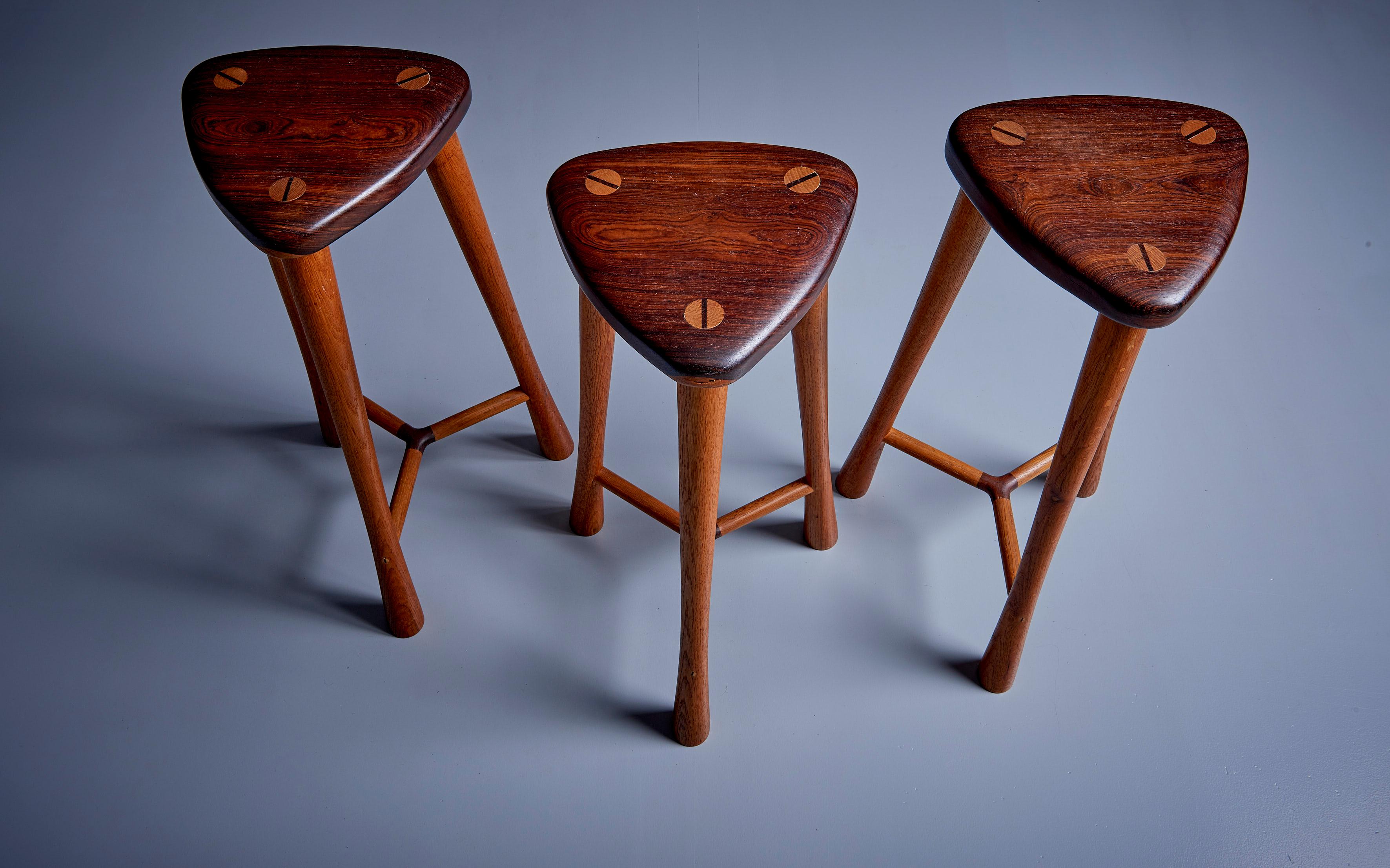 Set of three Studio stools, USA - 1980s In Good Condition In Berlin, DE