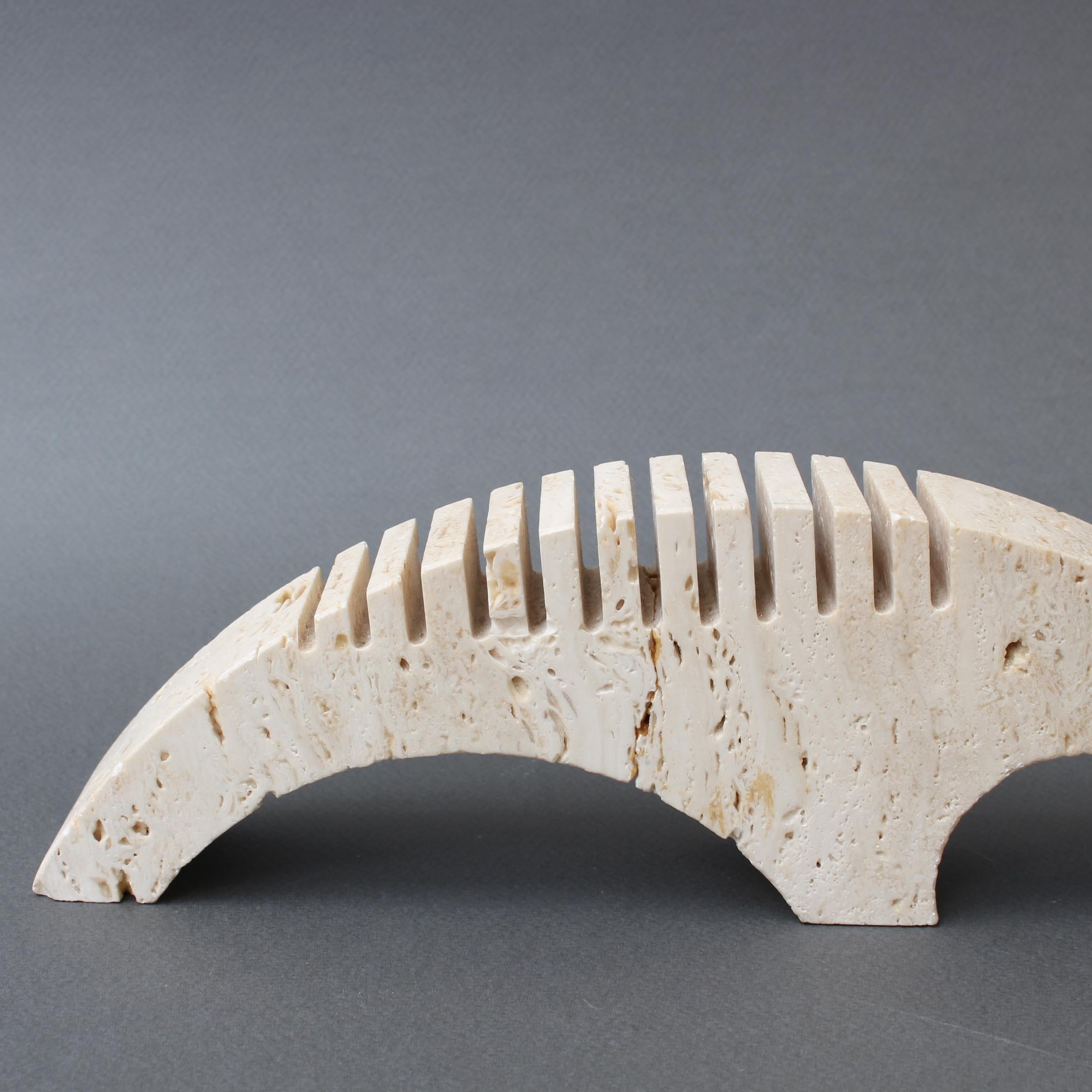 Set of Three Stylized Travertine Anteater Card Holders by Mannelli Brothers For Sale 4