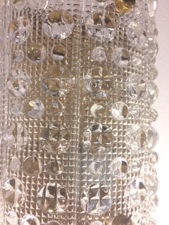 Set of Three Super Glamorous Swedish Orrefors Vintage Crystal Wall Sconces