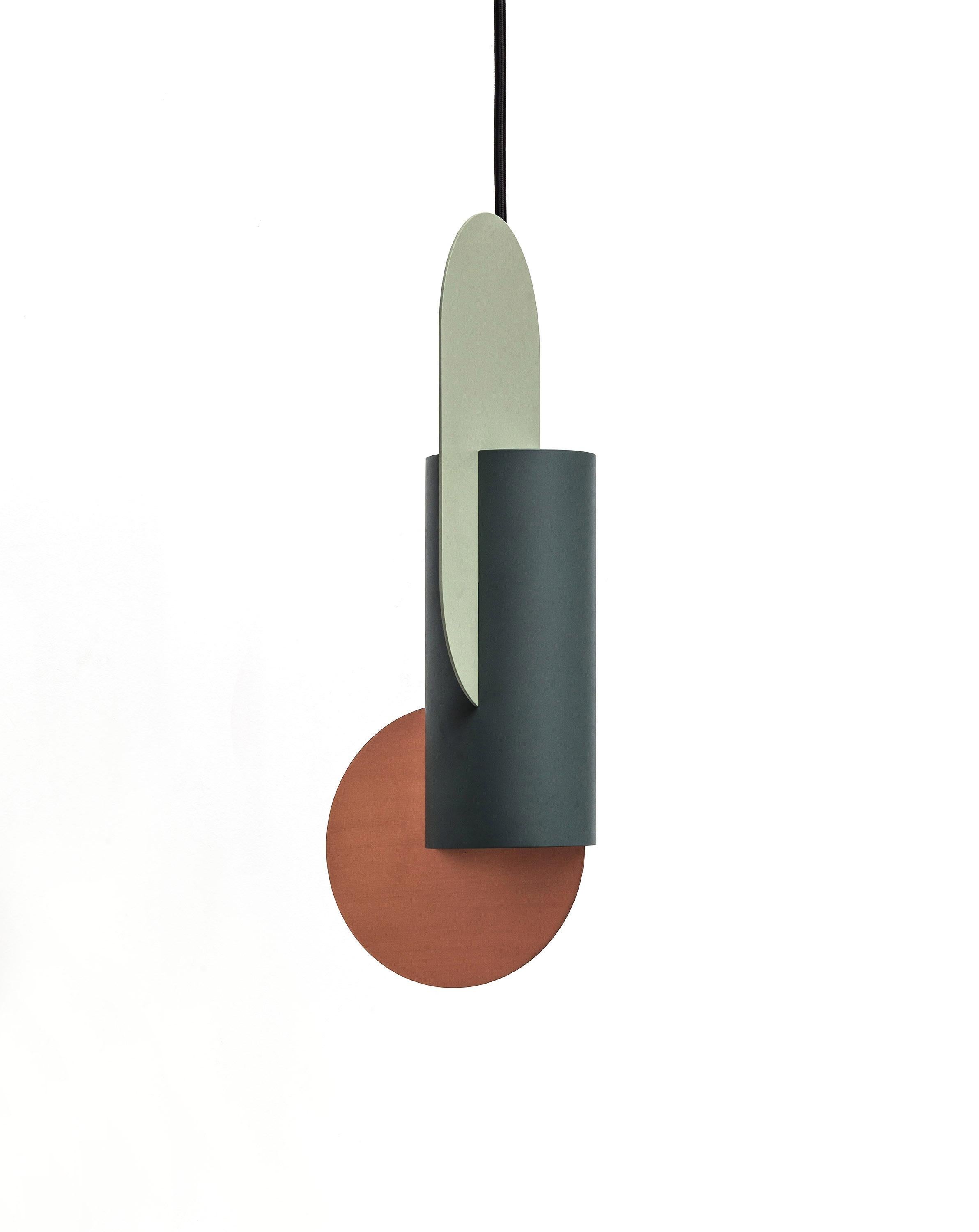 Ukrainian Set of Three 'Suprematic' Pendant Lamps by NOOM, CS1 Finishes For Sale