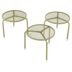 Vintage Set of Three Surfline Stacking Outdoor Tables