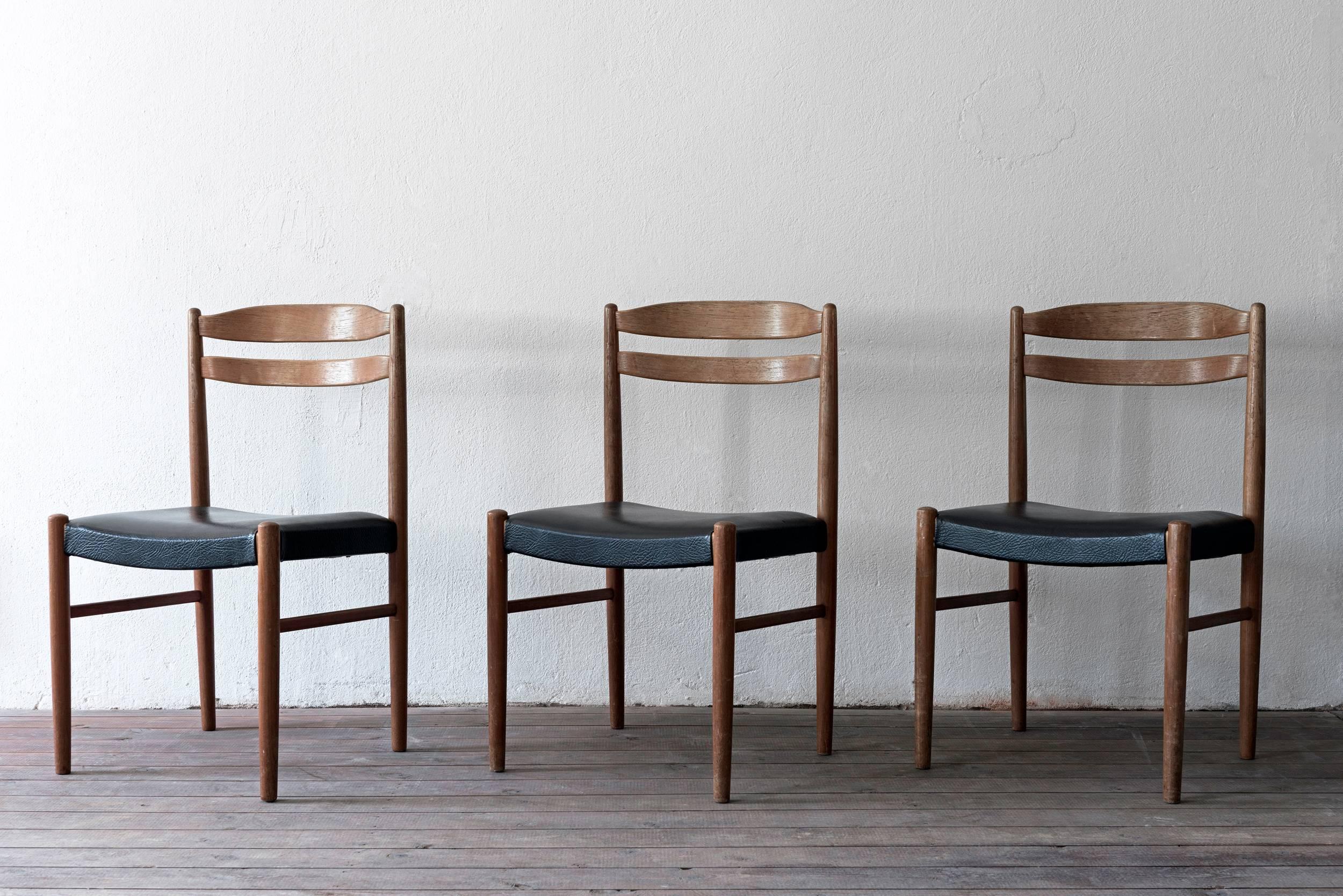 Set of three Swedish chairs by Carl Ekström for Albin Johansson & Söner, 1950s