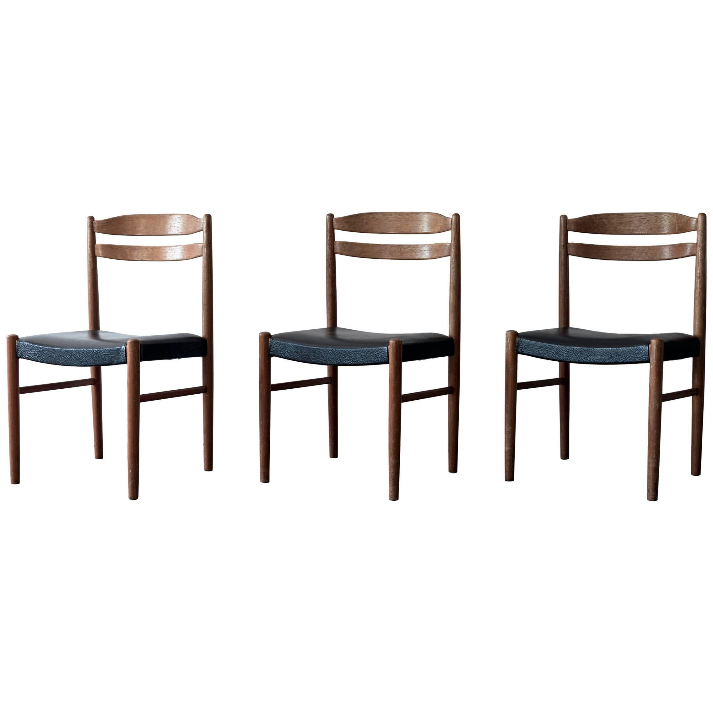 Set of Three Swedish Chairs by Carl Ekström for Albin Johansson & Söner, 1950s