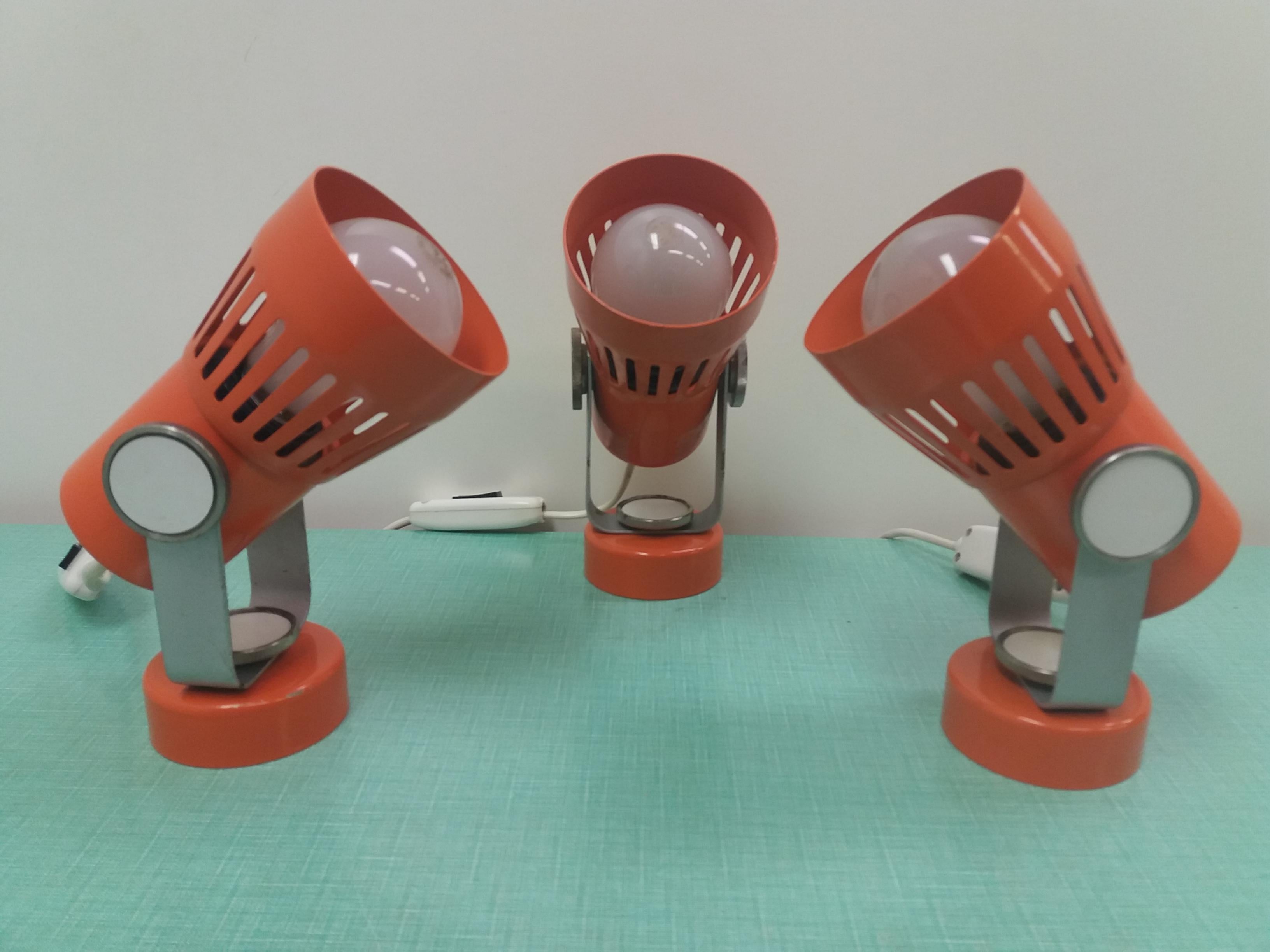 Set of Three Table or Wall Lamps Designed by Pavel Grus for Drupol, 1970s 3