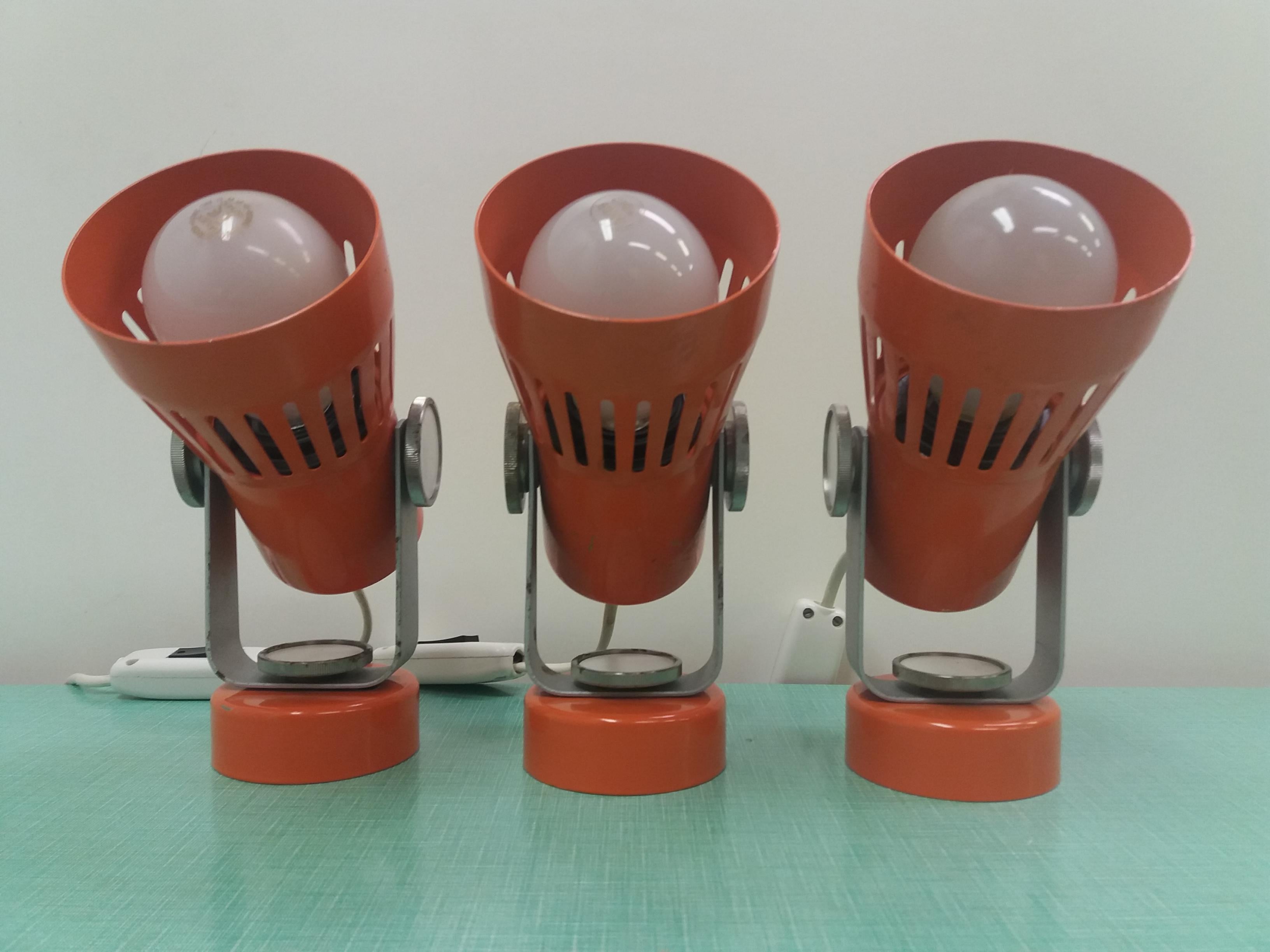Set of Three Table or Wall Lamps Designed by Pavel Grus for Drupol, 1970s 2