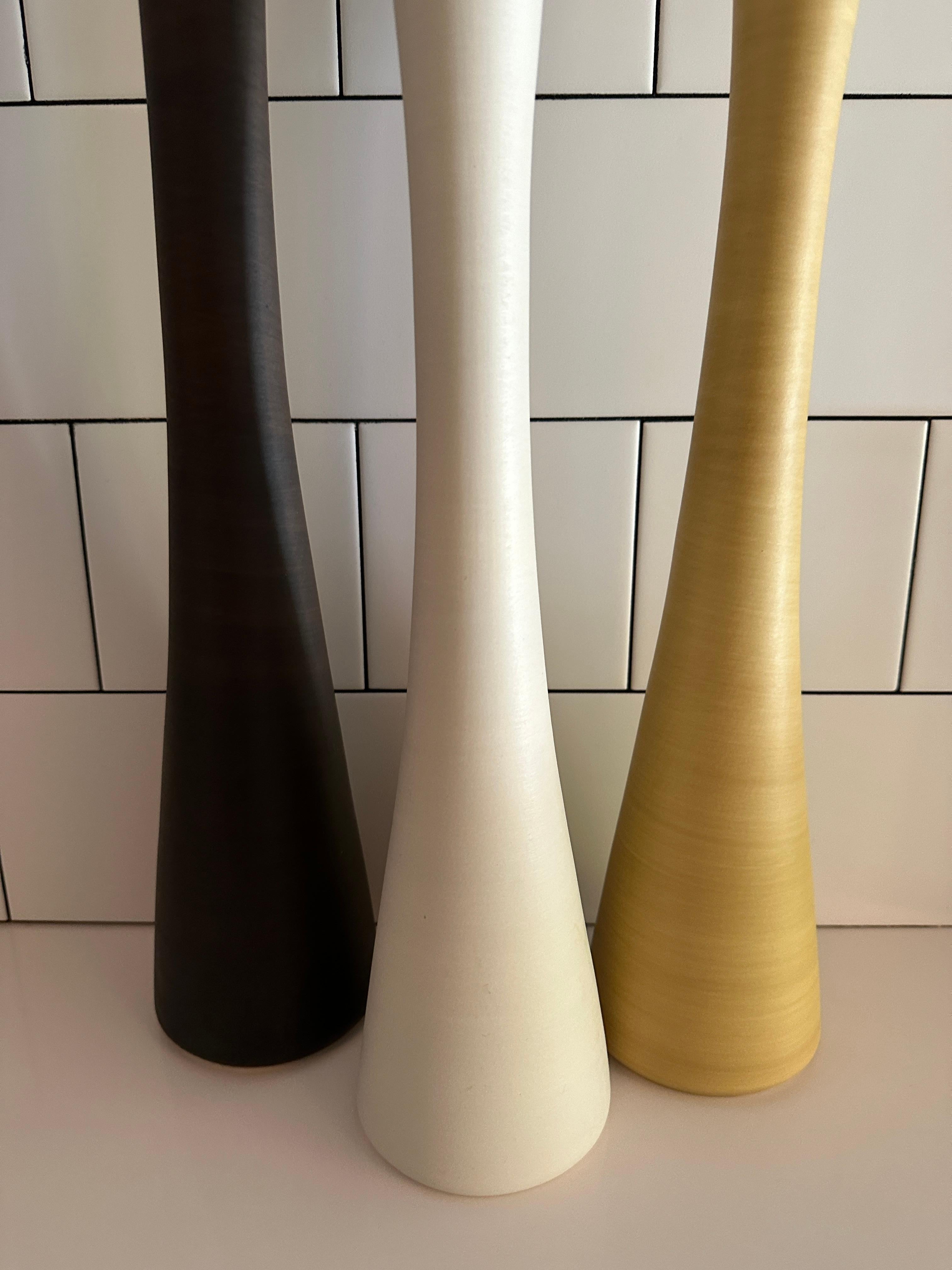 Set of Three Tall Flute Vases by Rina Menardi in STOCK For Sale 2