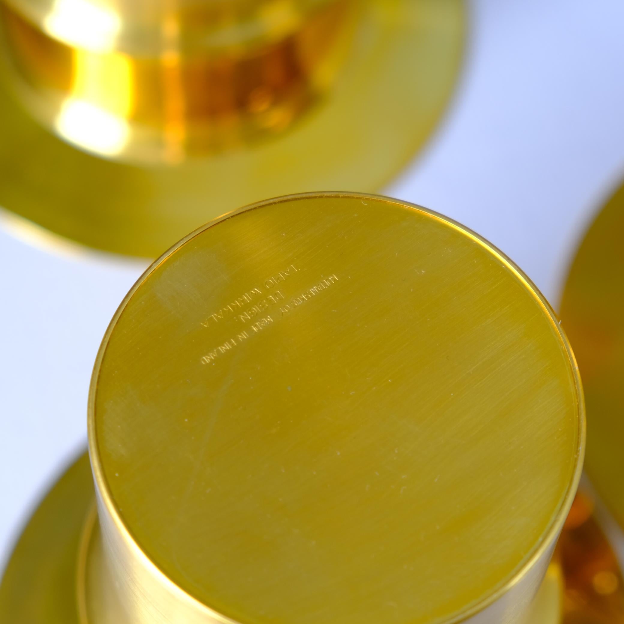 Set Of Three Tapio Wirkkala Bronze Candle Holders TW 486, Kultakeskus Oy 1970s For Sale 5