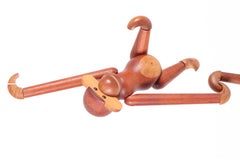 Set di tre figure in legno di teak e limba di Kay Bojesen