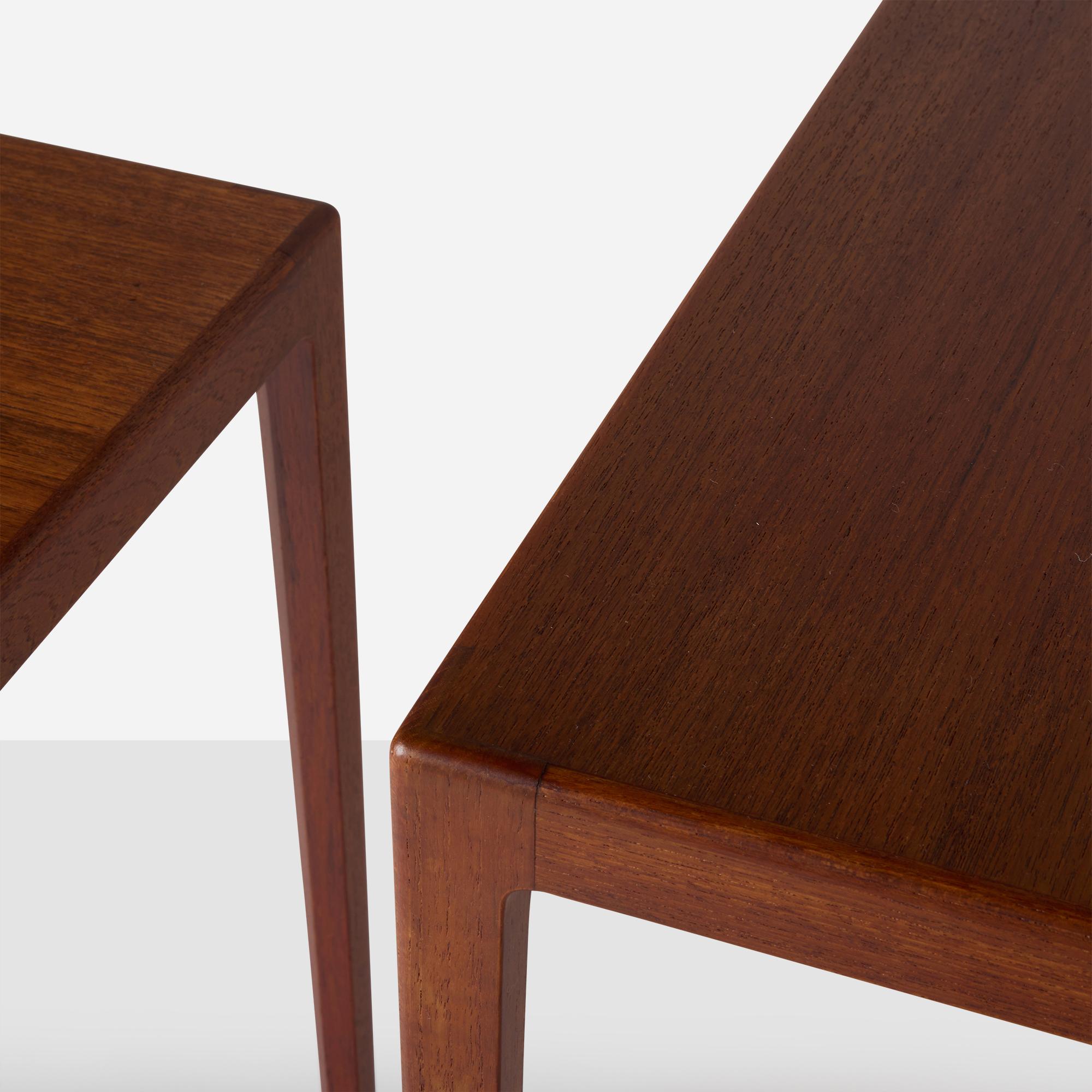 Conjunto de tres mesas nido de teca de Svenn Eske Kristensen para Ludvig Pontoppidan Teca en venta