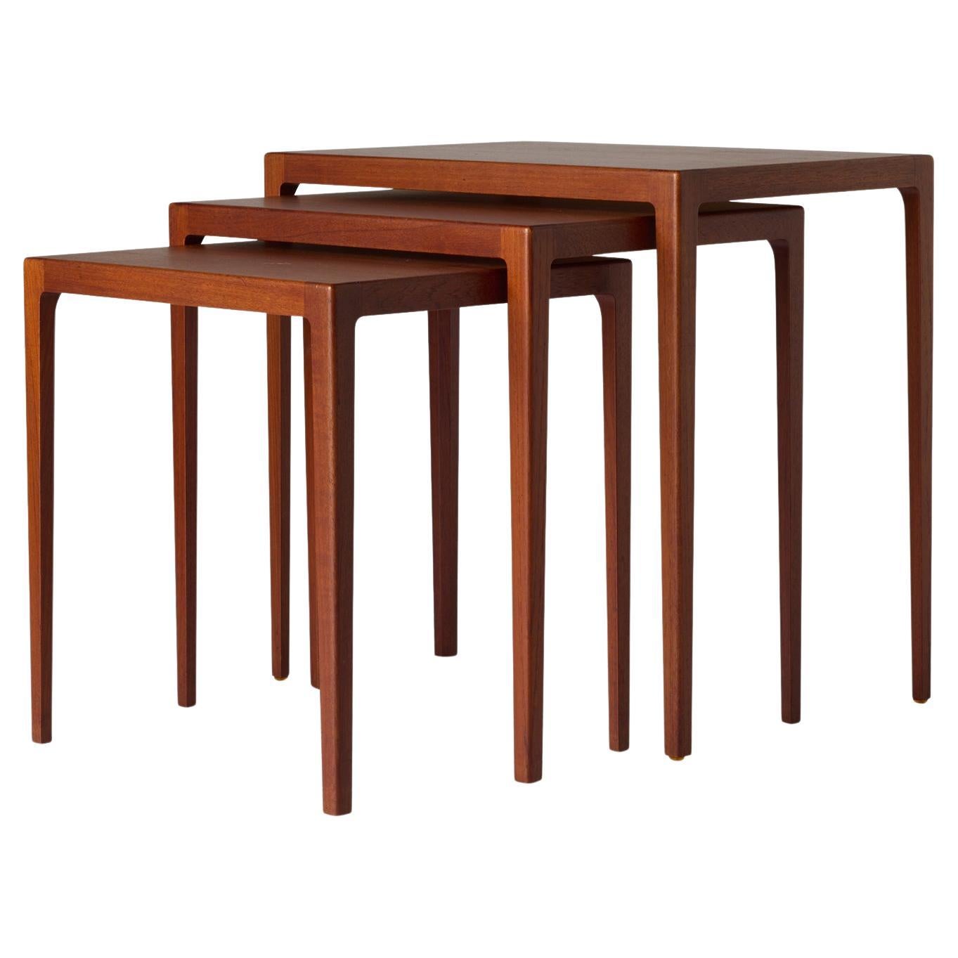 Set of Three Teak Nesting Tables by Svenn Eske Kristensen for Ludvig Pontoppidan