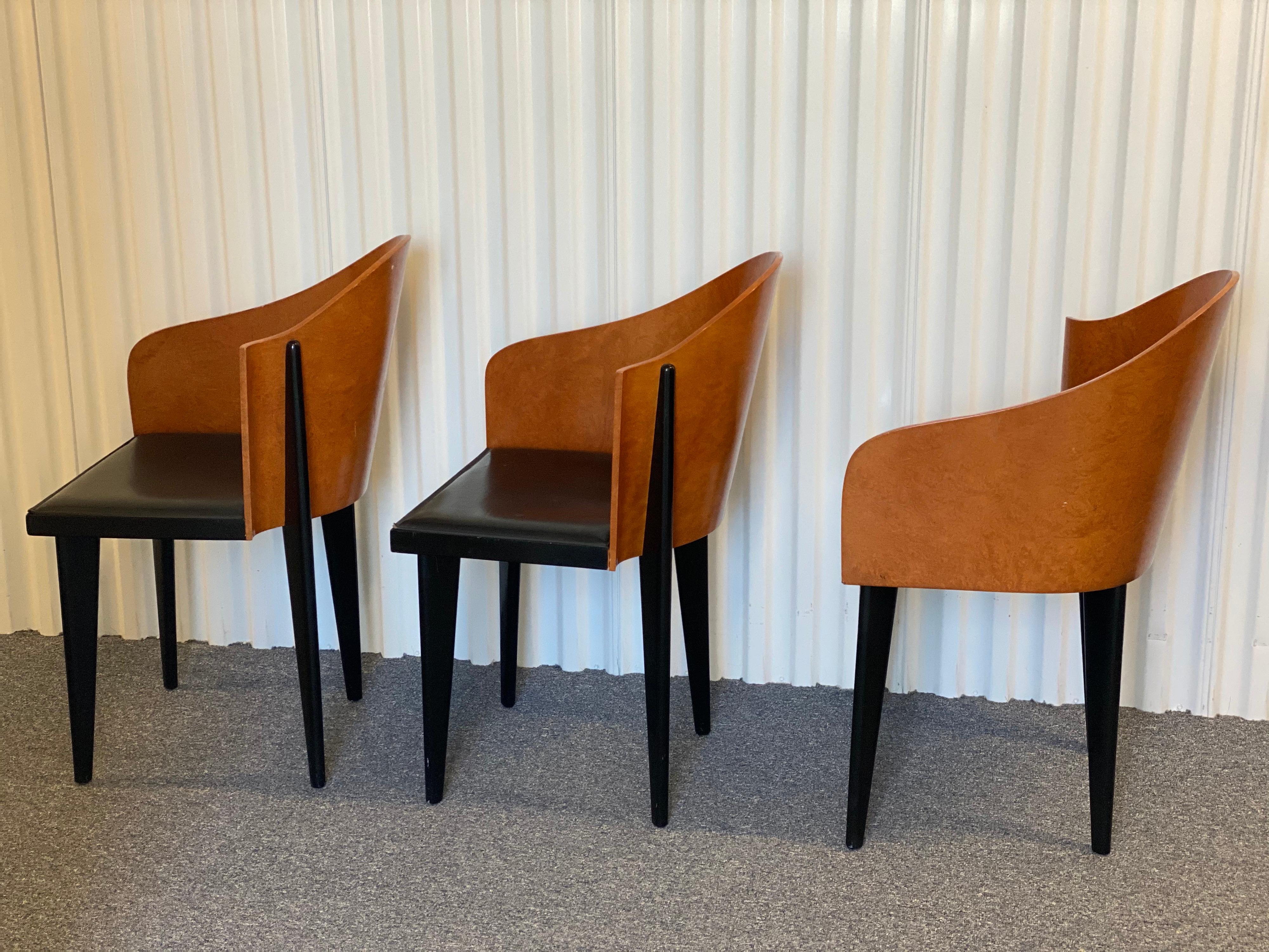 Italian Set of Three Toscana Chairs Designed by Piero Sartogo for Saporiti