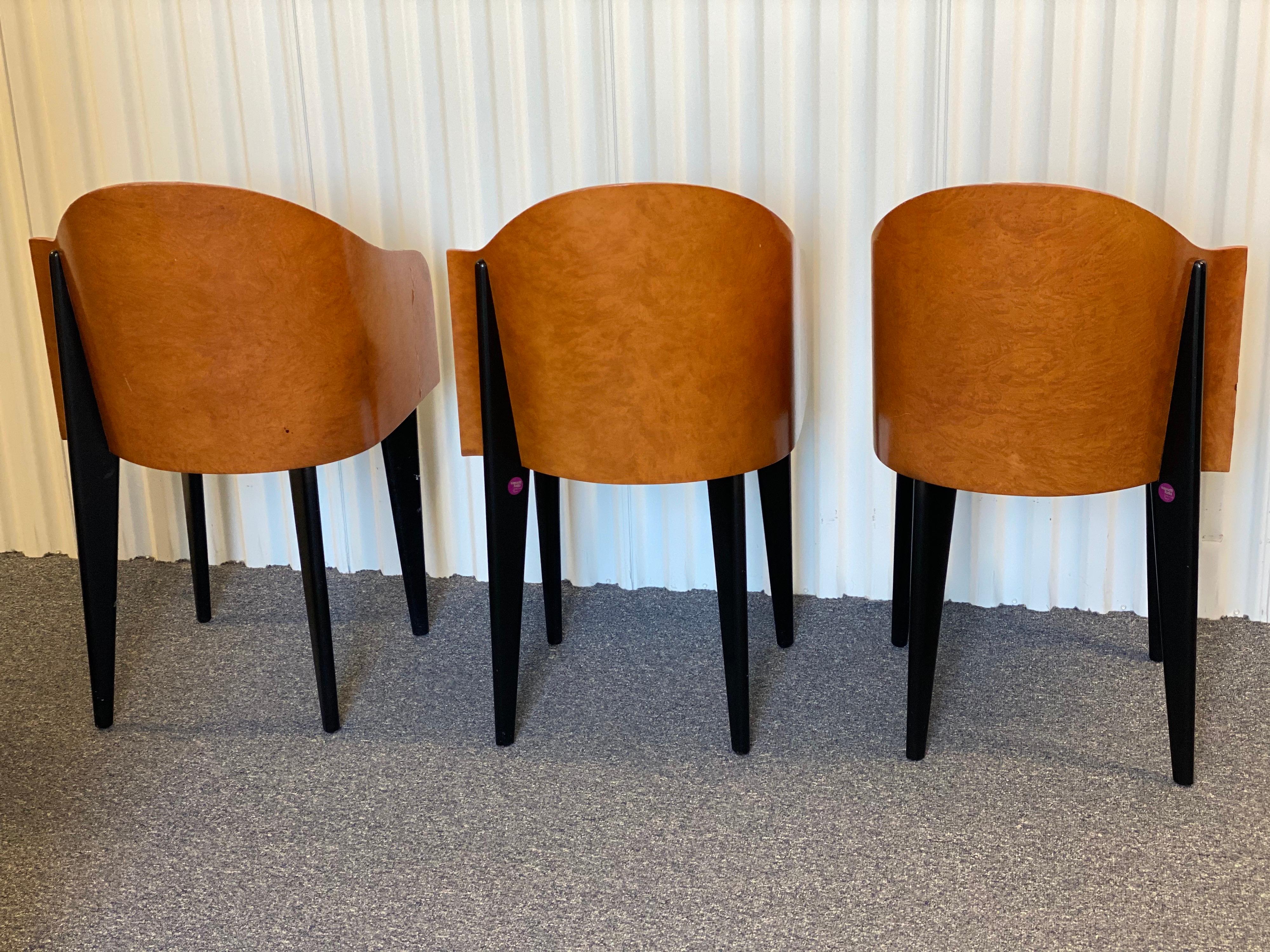 Set of Three Toscana Chairs Designed by Piero Sartogo for Saporiti In Fair Condition In Southampton, NY