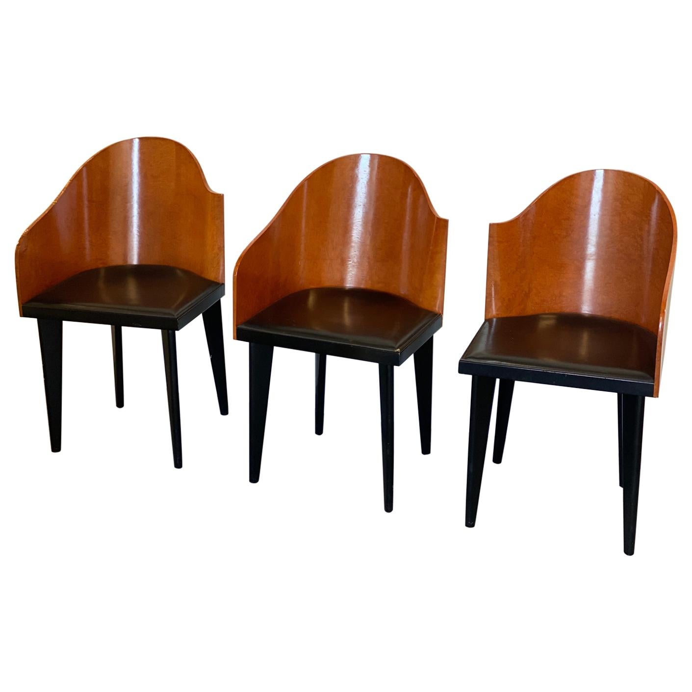Set of Three Toscana Chairs Designed by Piero Sartogo for Saporiti