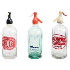 Set of Three Traditional Vintage Catalan Soda Syphon, circa 1990