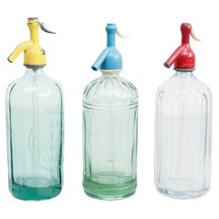 Set of Three Traditional Vintage Catalan Soda Syphon, circa 1990
