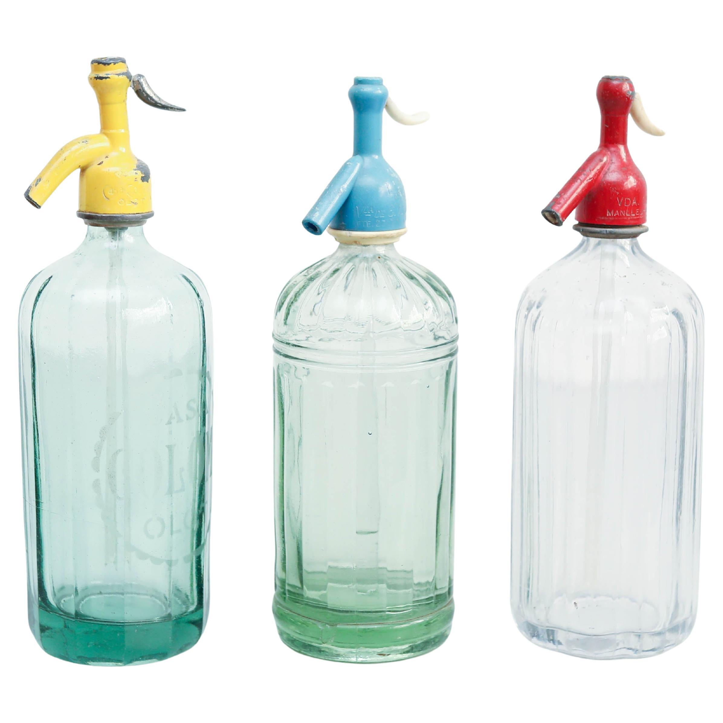 Set of Three Traditional Vintage Catalan Soda Syphon, circa 1990