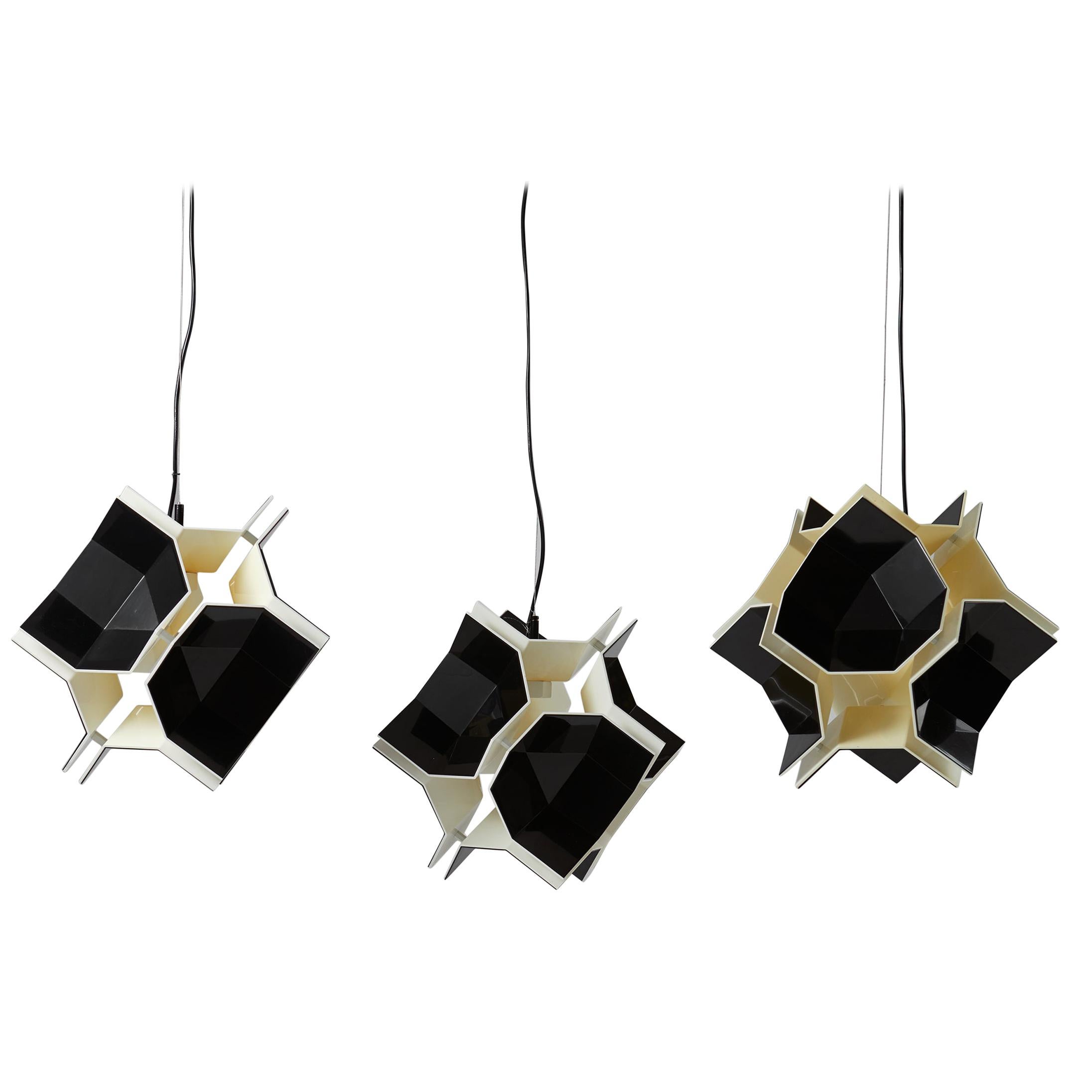 Set of Three T&T Ceiling Lamps Designed by Christophe de Ryck for Dark