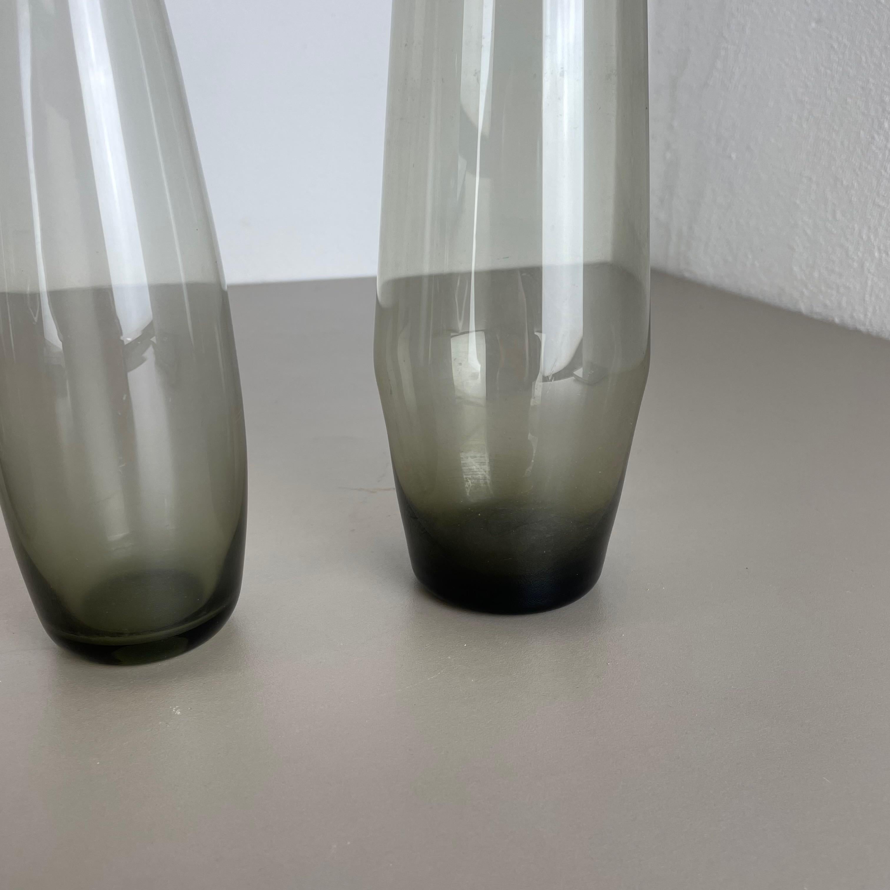 Set of Three Turmalin Vases Wilhelm Wagenfeld WMF Attributed, Germany 1960s For Sale 6