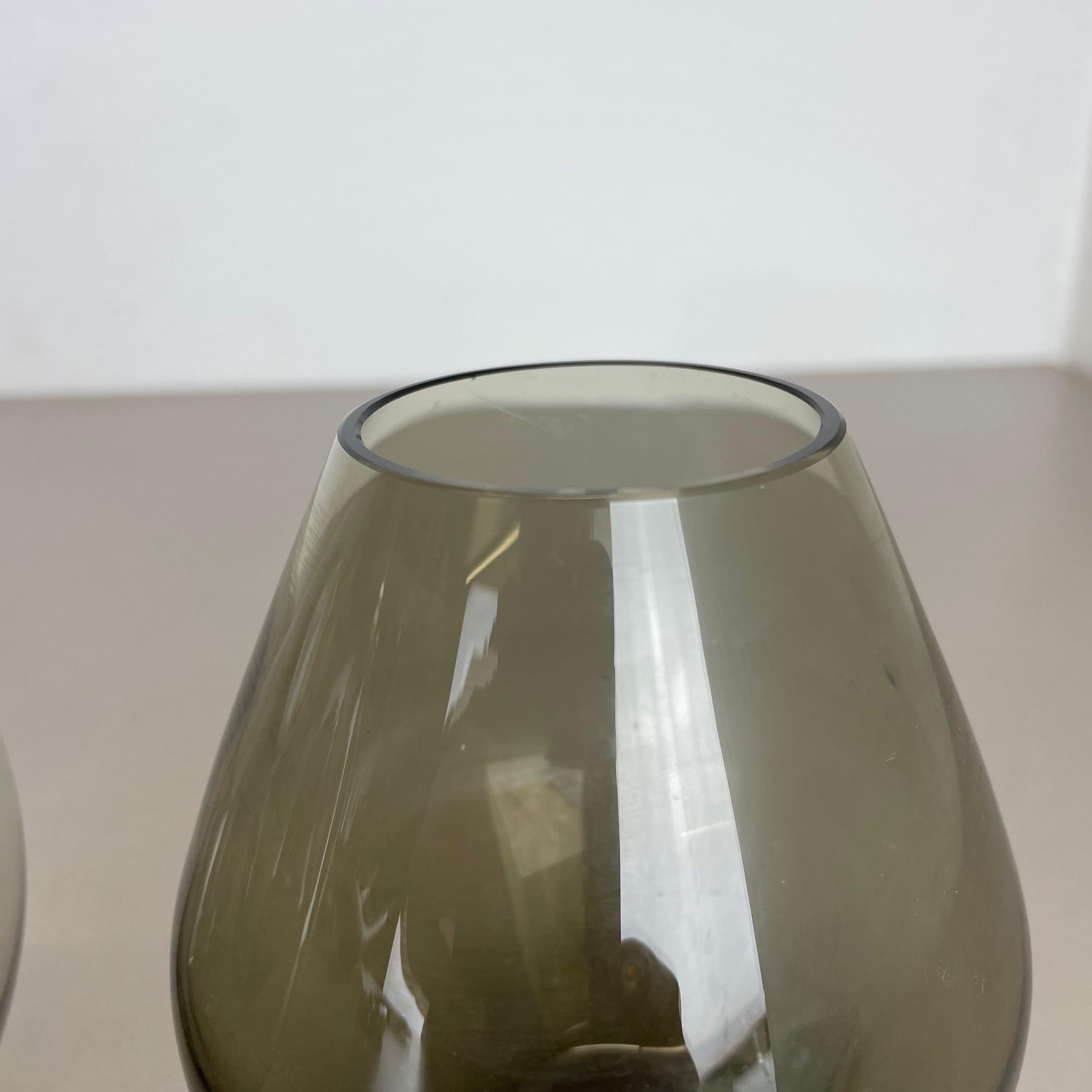 Set of Three Turmalin Vases Wilhelm Wagenfeld Wmf Attributed, Germany 1960s For Sale 6