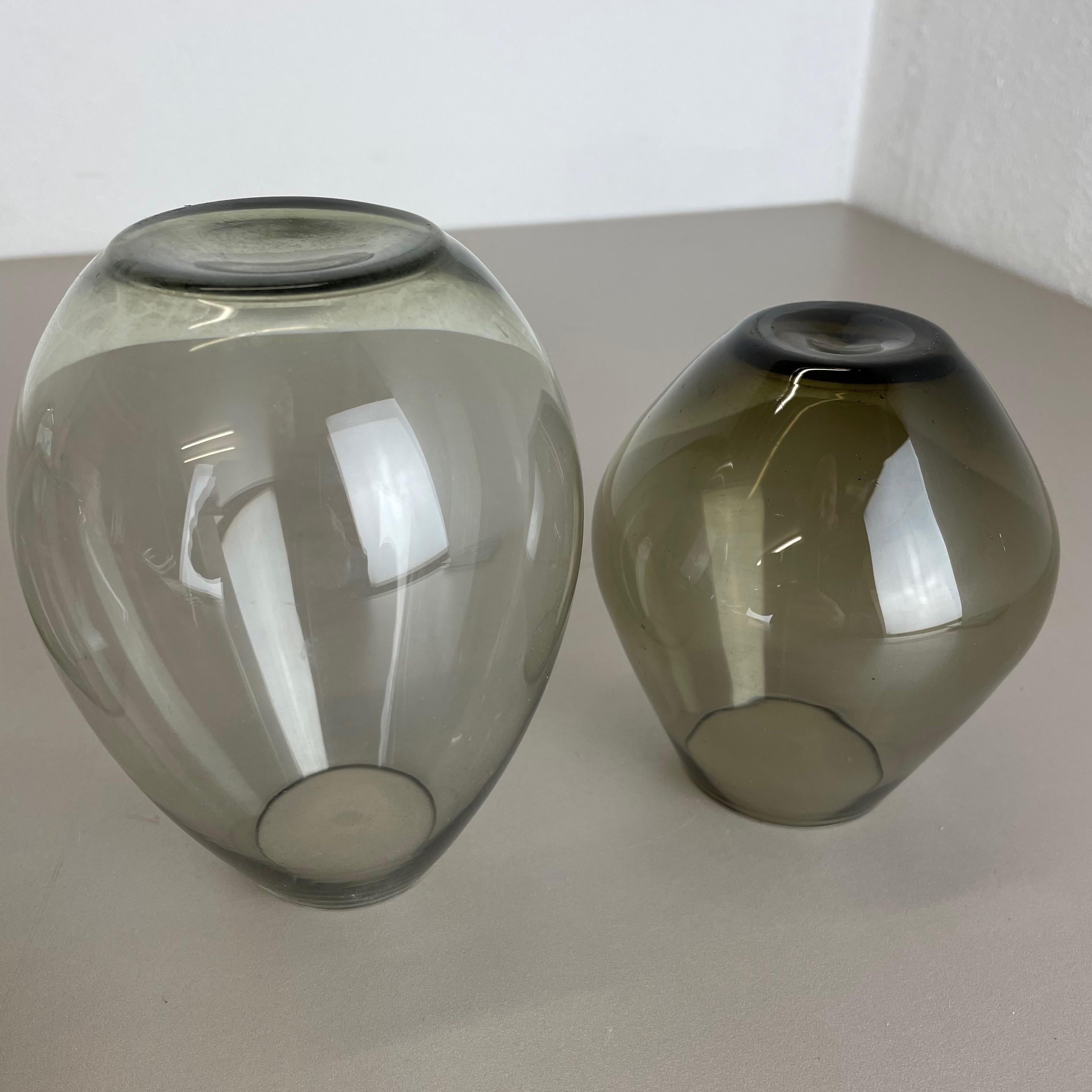 Set of Three Turmalin Vases Wilhelm Wagenfeld Wmf Attributed, Germany 1960s For Sale 10