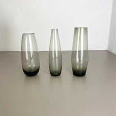 Set of Three Turmalin Vases Wilhelm Wagenfeld WMF Attributed, Germany 1960s