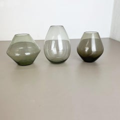 Set of Three Turmalin Vases Wilhelm Wagenfeld Wmf Attributed, Germany 1960s
