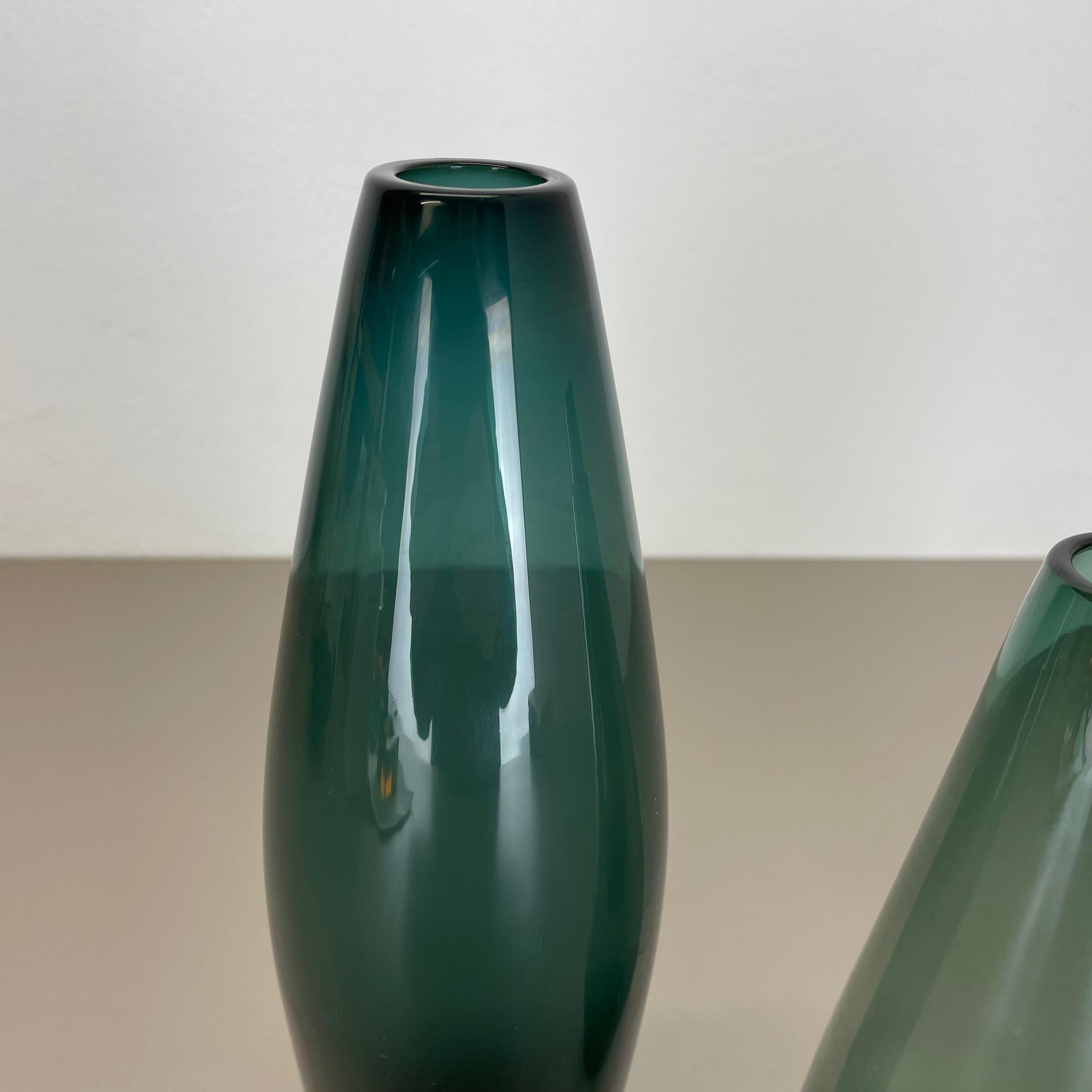 Set of Three Turmalin Vases Wilhelm Wagenfeld WMF Attributed, Germany 1960s In Good Condition For Sale In Kirchlengern, DE