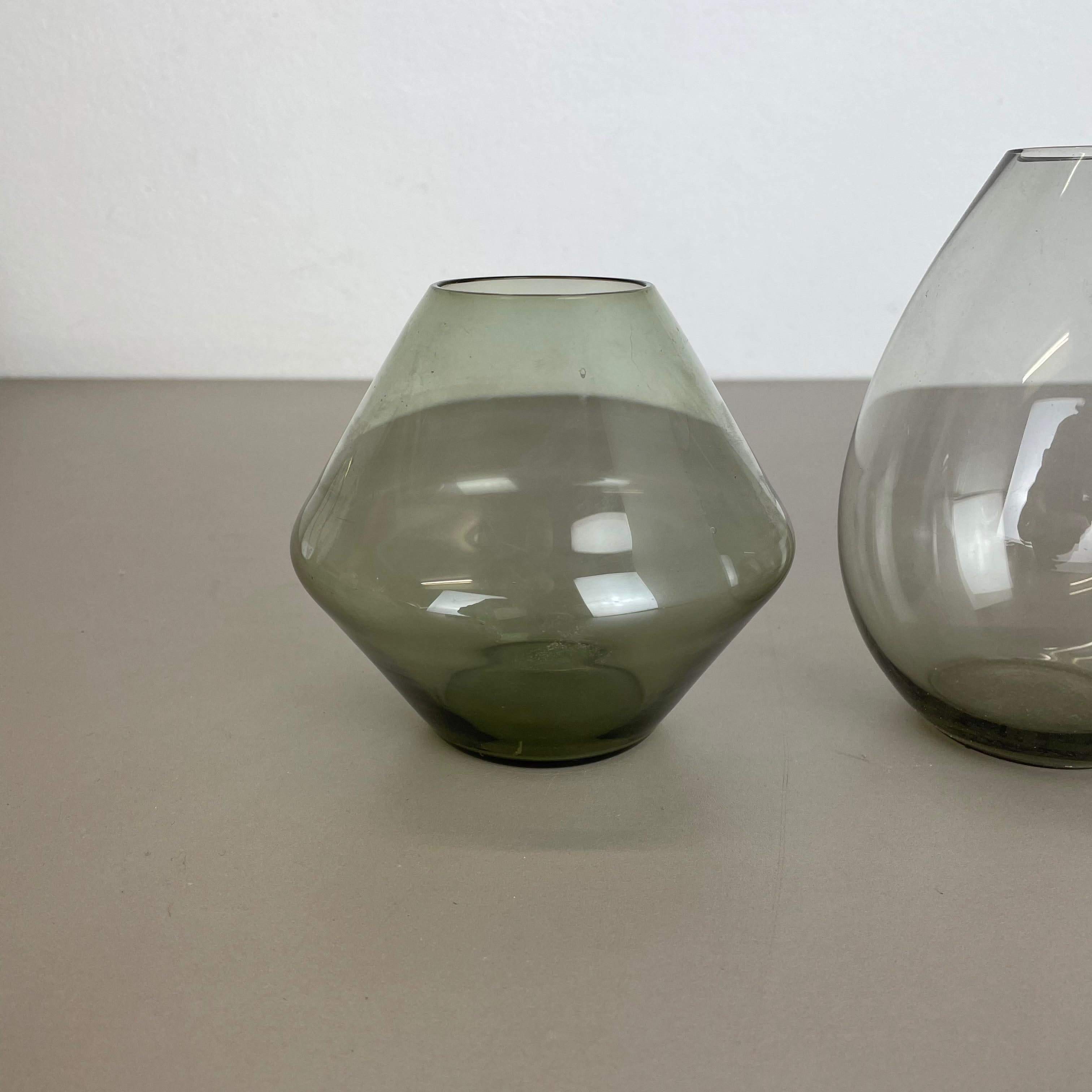 20th Century Set of Three Turmalin Vases Wilhelm Wagenfeld Wmf Attributed, Germany 1960s For Sale