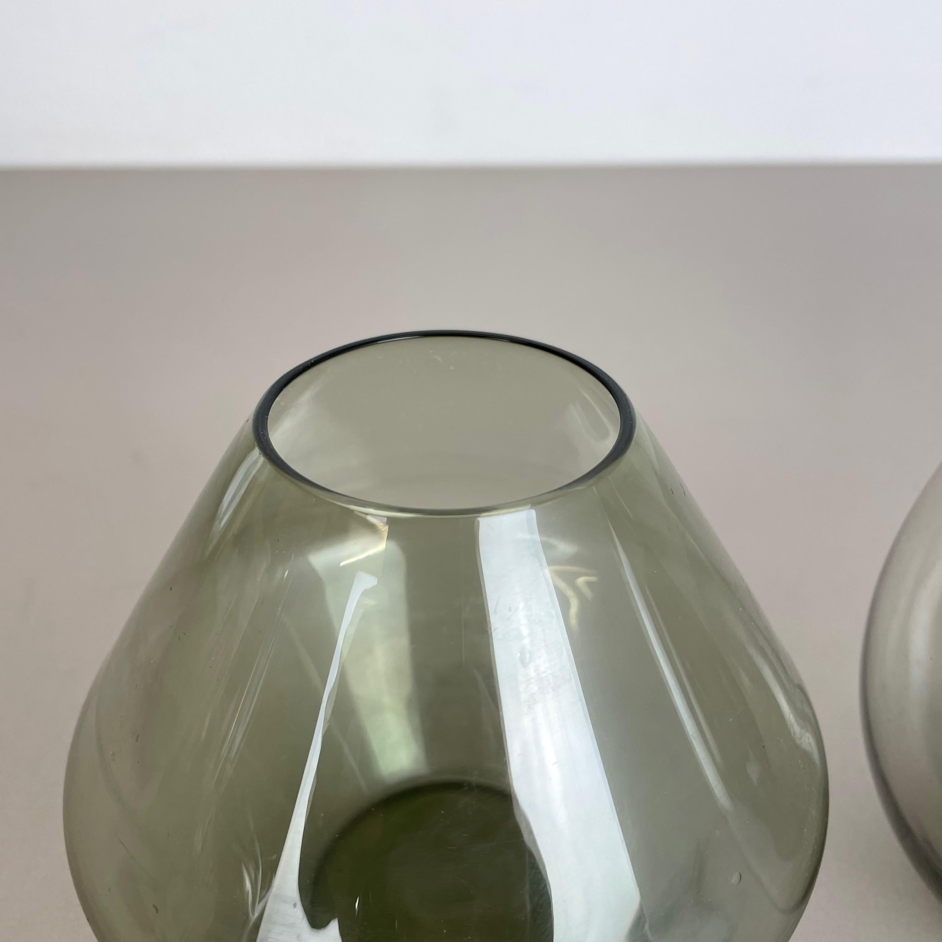 Set of Three Turmalin Vases Wilhelm Wagenfeld Wmf Attributed, Germany 1960s For Sale 2