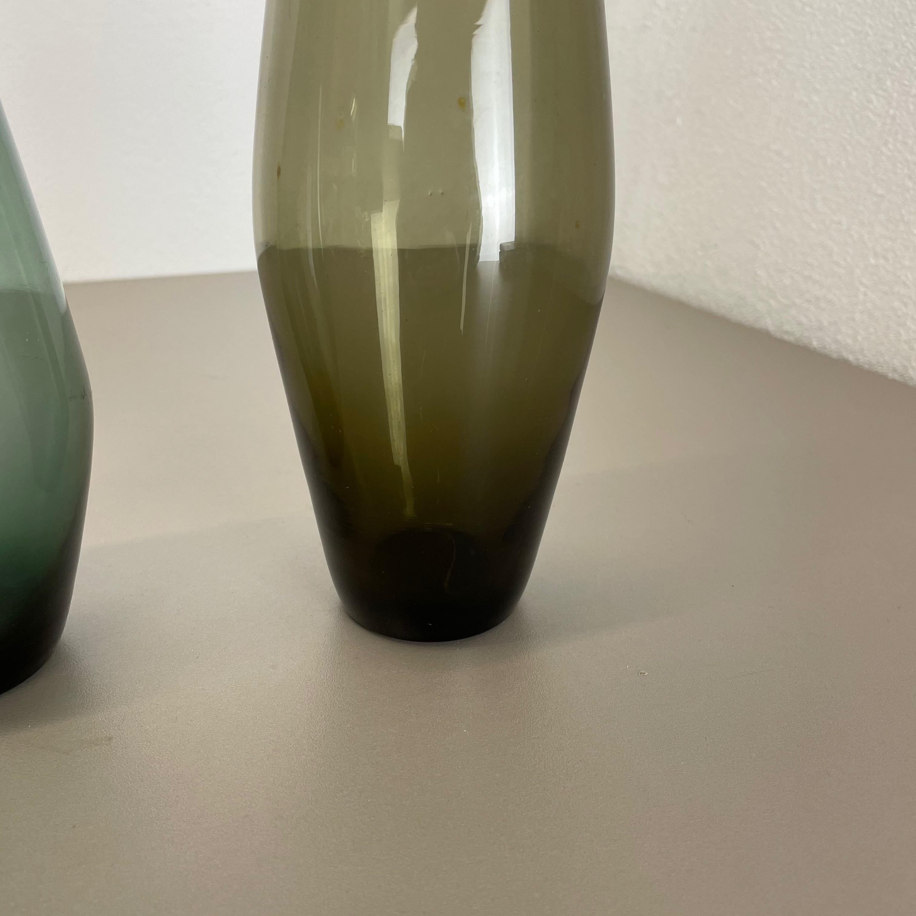 Set of Three Turmalin Vases Wilhelm Wagenfeld WMF Attributed, Germany 1960s For Sale 3