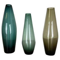 Set of Three Turmalin Vases Wilhelm Wagenfeld WMF Attributed, Germany 1960s
