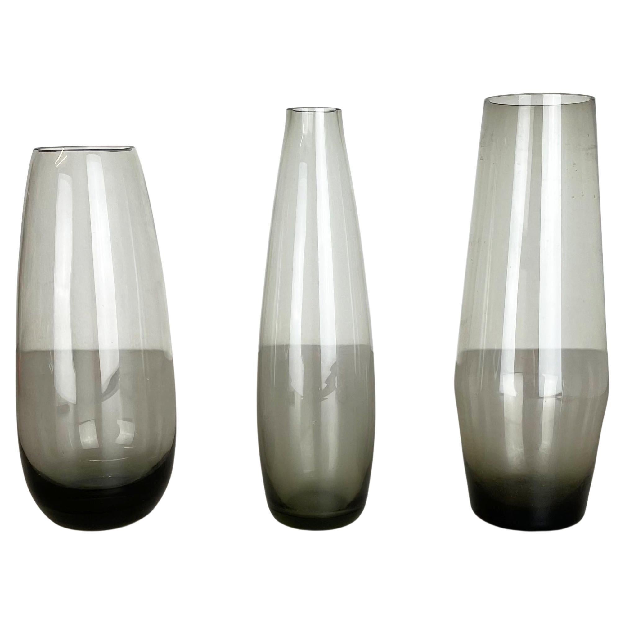 Set of Three Turmalin Vases Wilhelm Wagenfeld WMF Attributed, Germany 1960s For Sale