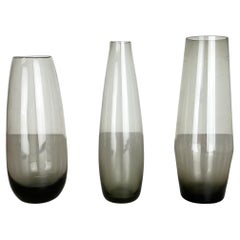 Set of Three Turmalin Vases Wilhelm Wagenfeld WMF Attributed, Germany 1960s