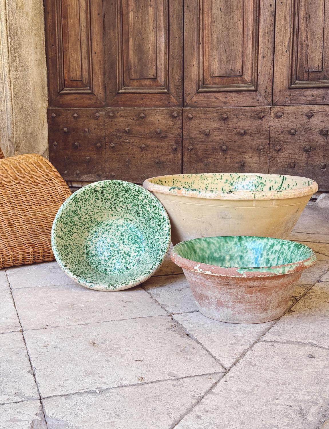Set of Three Tuscan Bowls, early 1900s In Good Condition For Sale In Florence, Tuscany