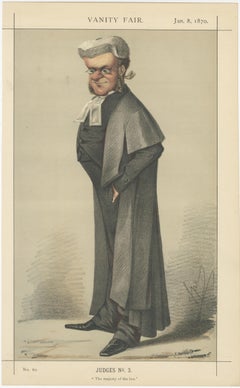 Set of Three Vanity Fair Chromolithographs, Judges, Sovereign, 1870