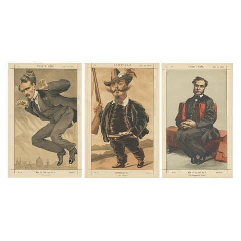 Set of Three Vanity Fair Portraits – Men of the Day and Sovereign, 1870