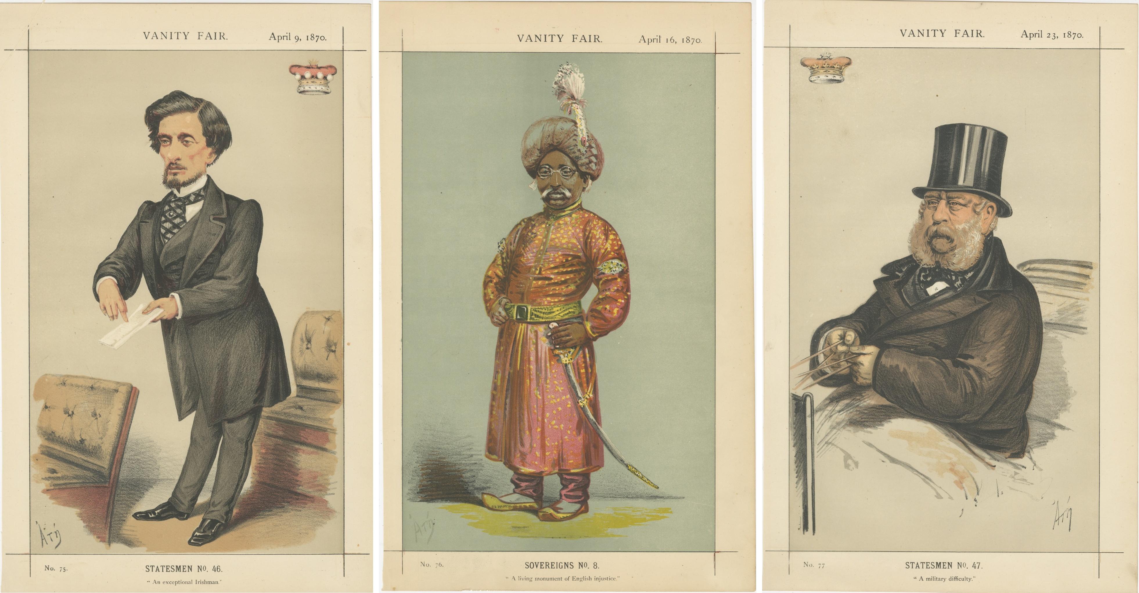 Set of Three Vanity Fair Portraits – Statesman and Sovereign, London 1870