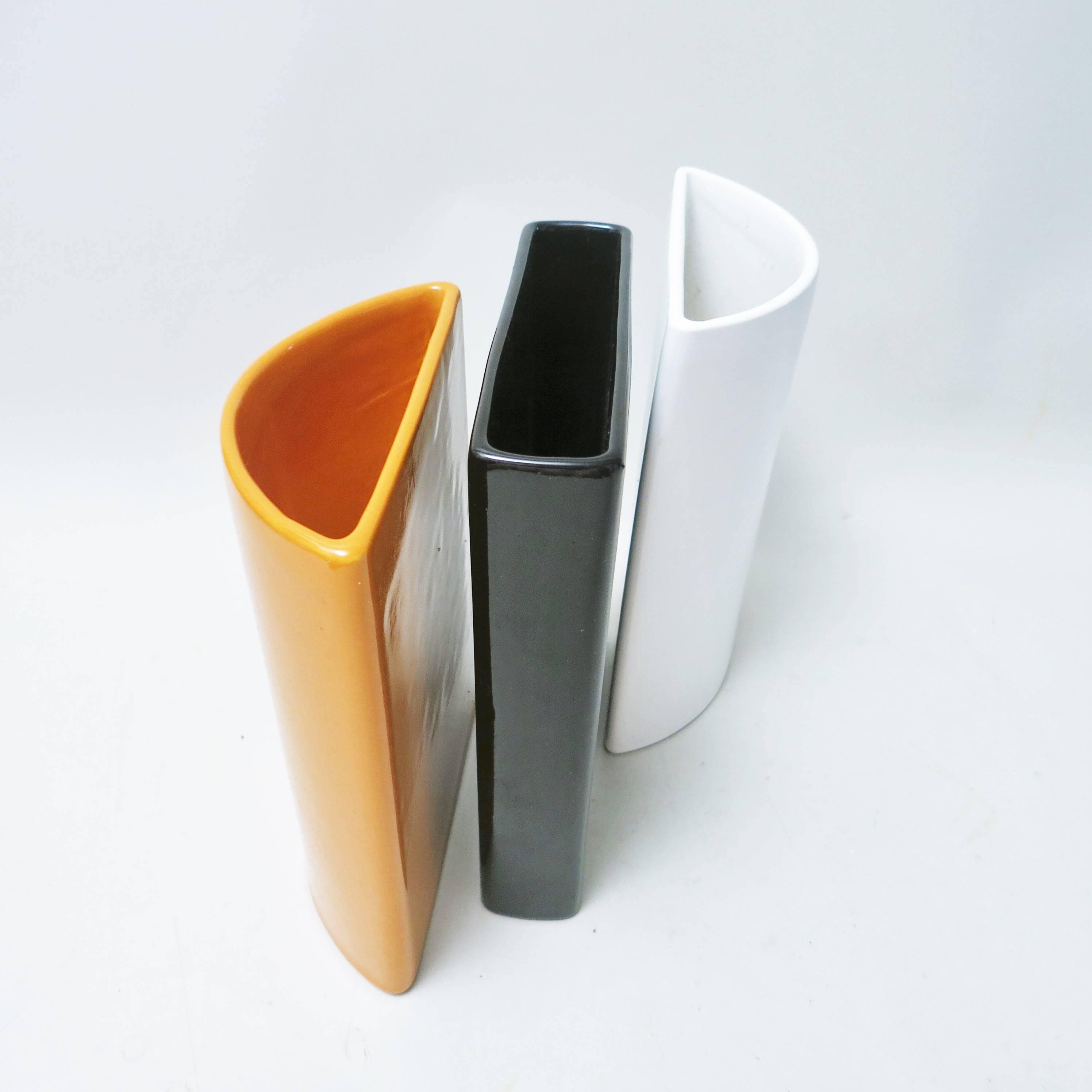 Mid-Century Modern Set of Three Vases by Aldo Cotti and Tronconi, 1970