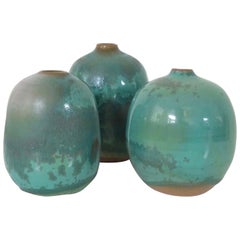 Set of Three Vases by Antonio Lampecco, Belgium, circa 1980