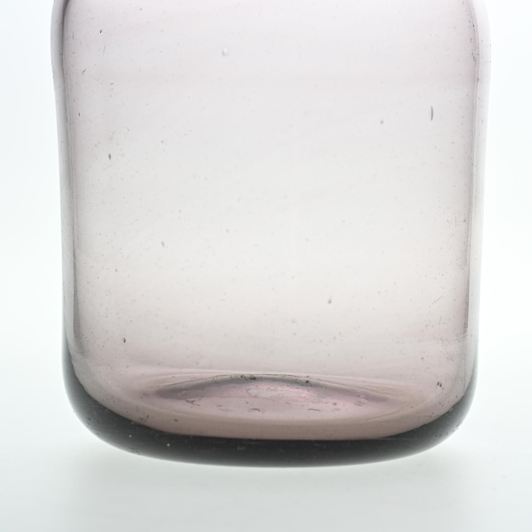 Art Glass Set of Three Vases by Claude Morin, circa 1980 For Sale