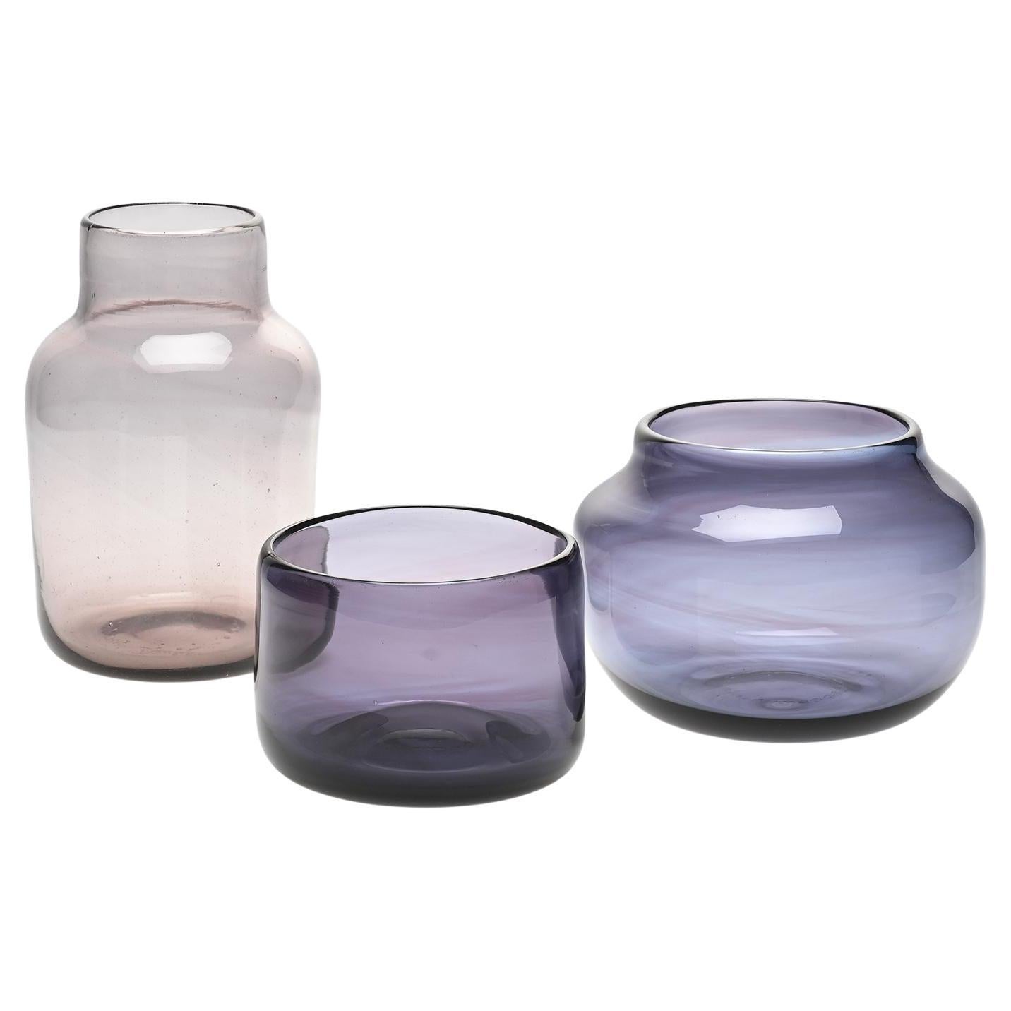 Set of Three Vases by Claude Morin, circa 1980