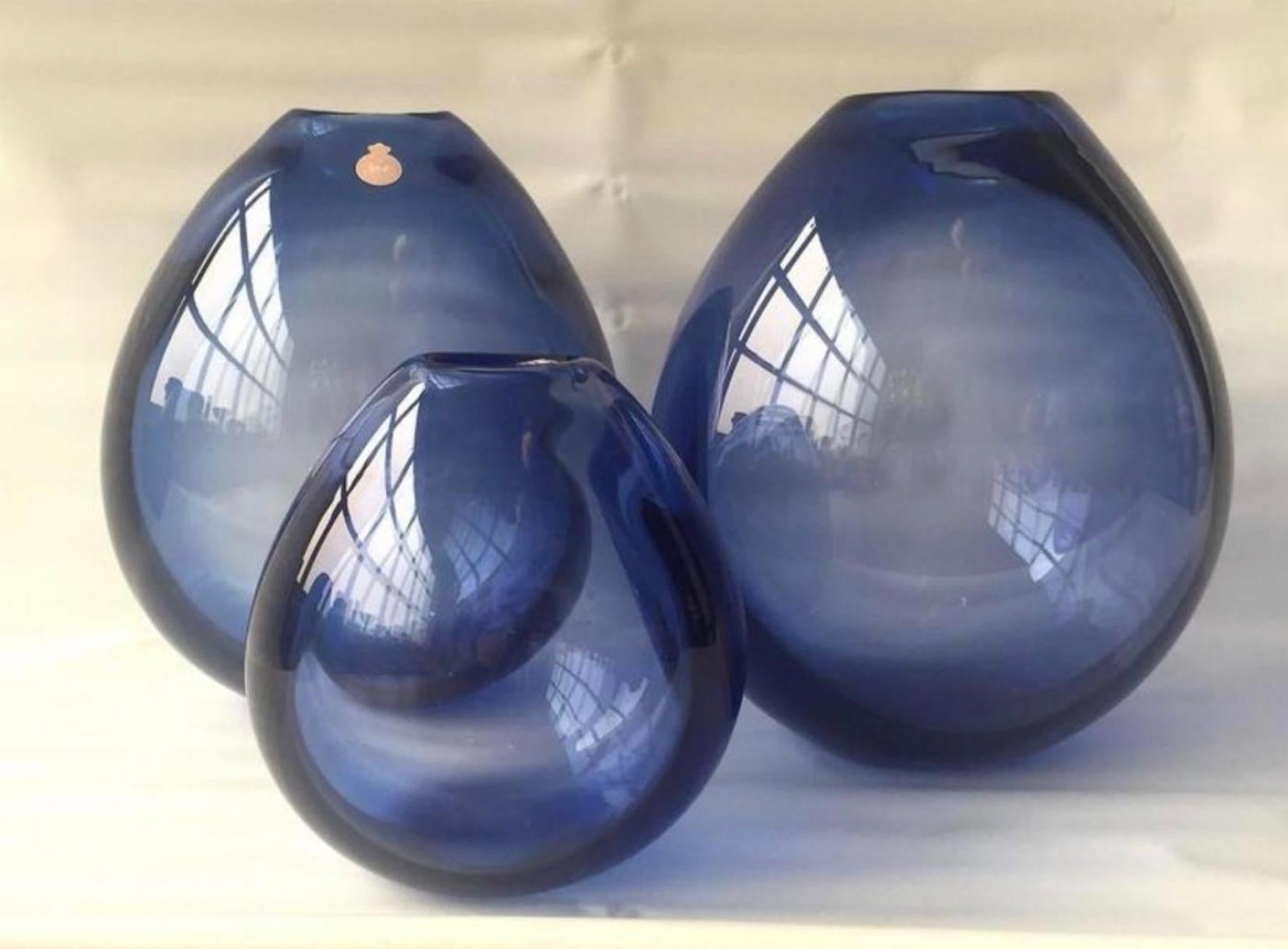 Set von drei Vasen von Per Lutken für Holmegaard im Zustand „Gut“ im Angebot in Long Island City, NY